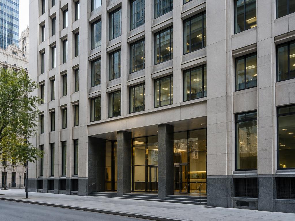 Contemporary government office facade