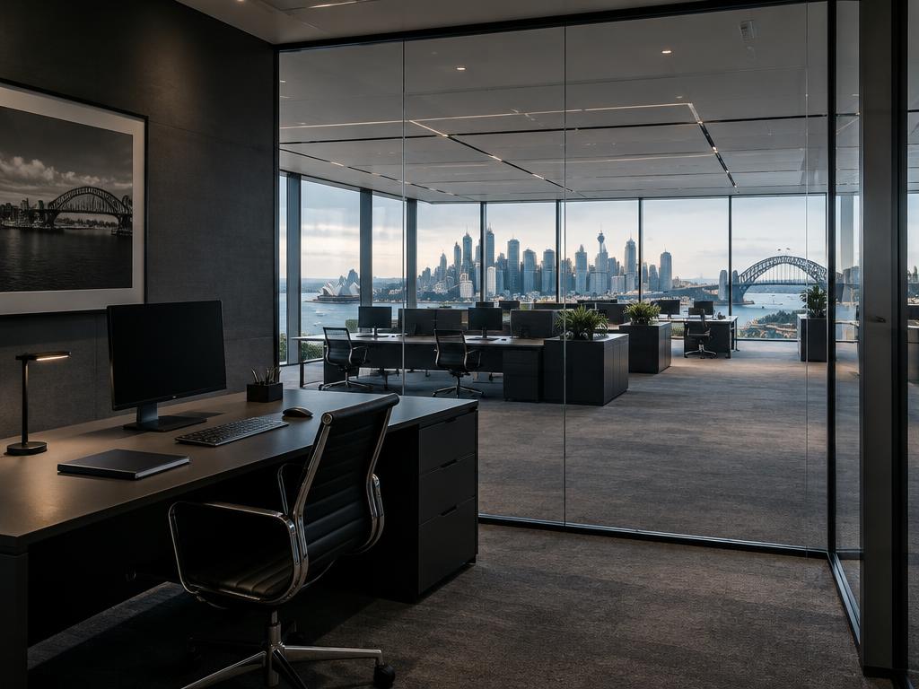 Separated workspaces in a contemporary Sydney office