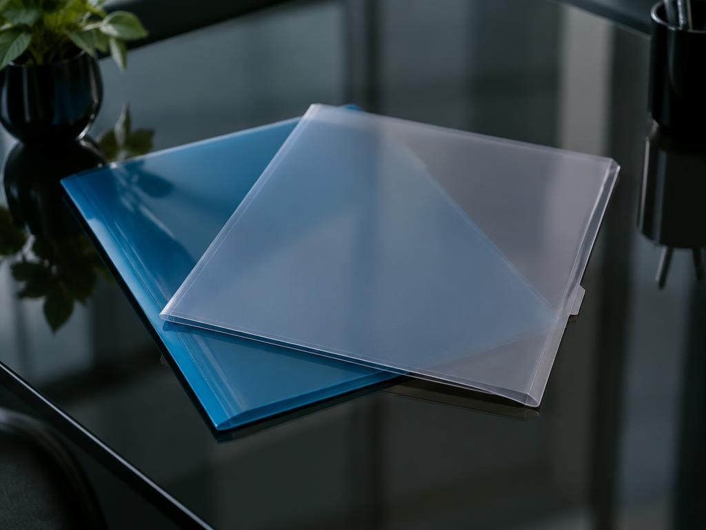 Two overlapping translucent policy folders