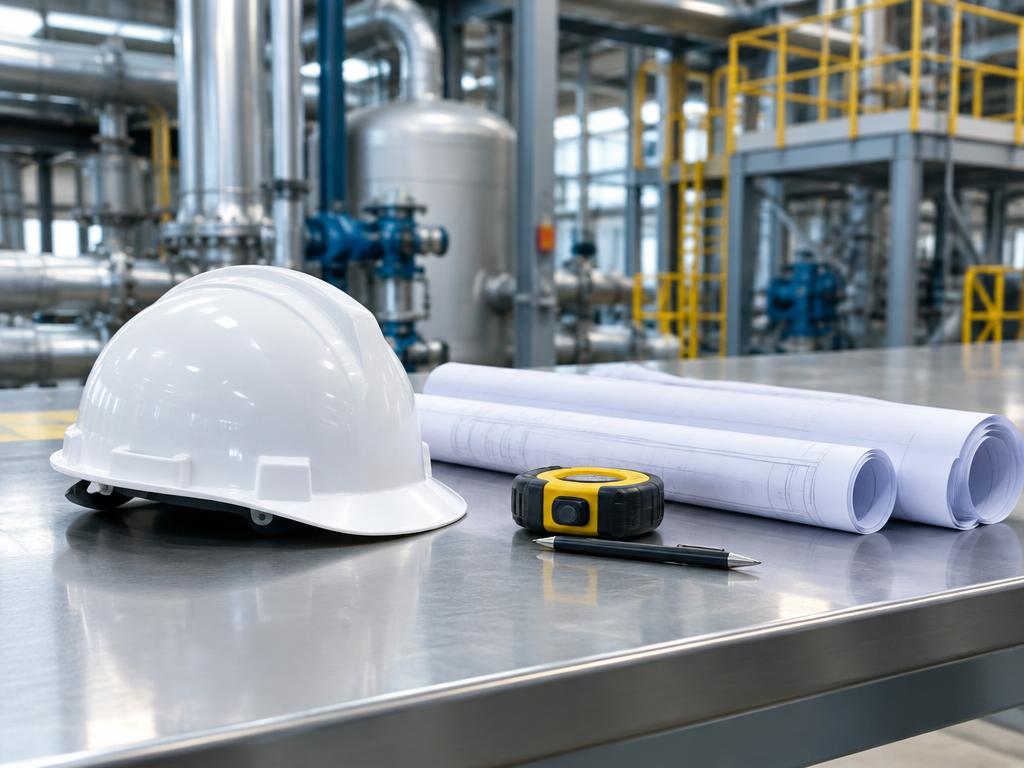 Safety equipment and plans in an industrial workplace