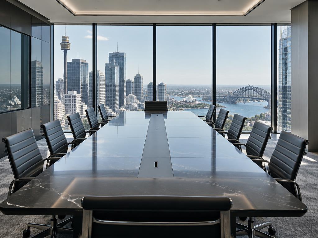 Contemporary Sydney boardroom overlooking the city