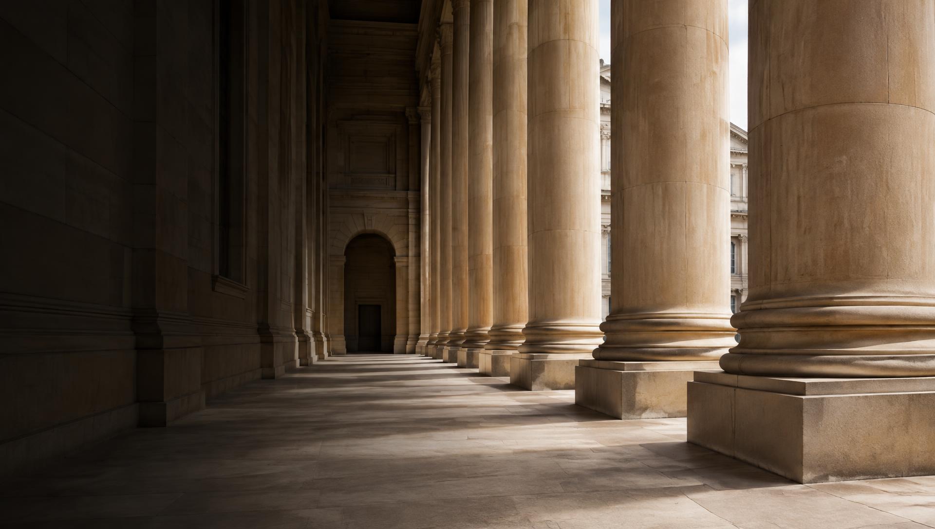 Monumental sandstone pillars